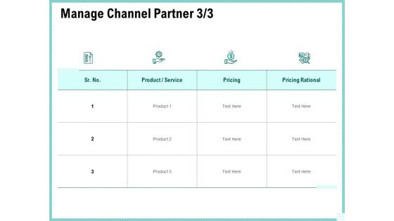Advertisement Administration Manage Channel Partner Pricing Ppt File Microsoft PDF