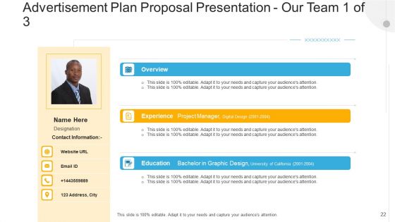 Advertisement Plan Proposal Presentation Ppt PowerPoint Presentation Complete With Slides
