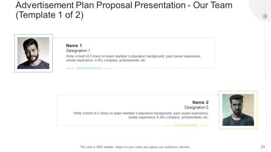 Advertisement Plan Proposal Presentation Ppt PowerPoint Presentation Complete With Slides