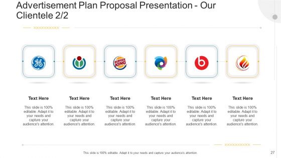 Advertisement Plan Proposal Presentation Ppt PowerPoint Presentation Complete With Slides