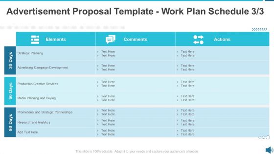 Advertisement Proposal Template Work Plan Schedule Growth Ppt Slides Graphics Template PDF