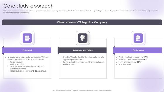 Advertising Services Company Profile Case Study Approach Rules PDF