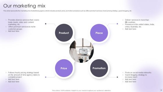 Advertising Services Company Profile Ppt PowerPoint Presentation Complete Deck With Slides