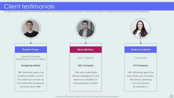 Advertising Solutions Company Details Ppt PowerPoint Presentation Complete Deck With Slides