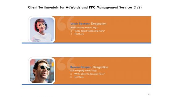 Adwords And PPC Management Proposal Ppt PowerPoint Presentation Complete Deck With Slides