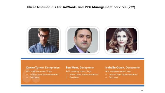 Adwords And PPC Management Proposal Ppt PowerPoint Presentation Complete Deck With Slides