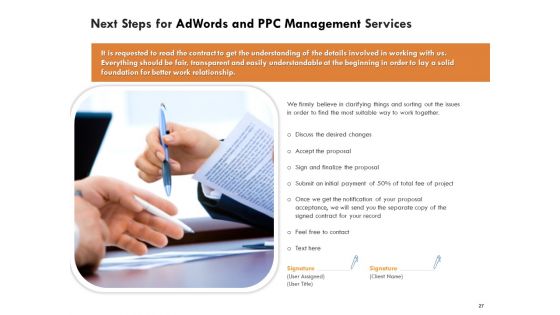 Adwords And PPC Management Proposal Ppt PowerPoint Presentation Complete Deck With Slides