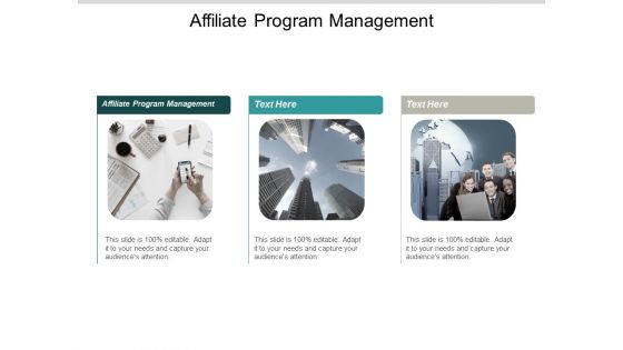 Affiliate Program Management Ppt PowerPoint Presentation Pictures Rules Cpb