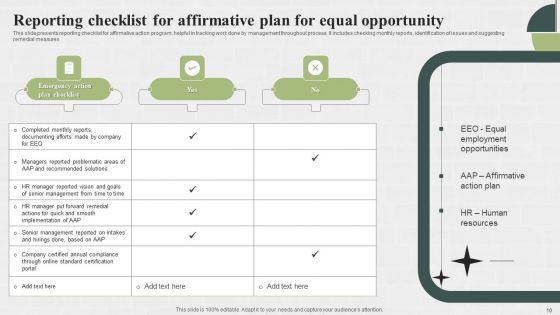Affirmative Plan For Equal Opportunity Ppt PowerPoint Presentation Complete Deck With Slides