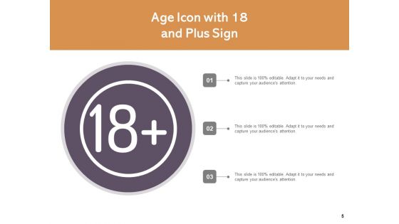 Age Symbol Plus Sign Pointing Arrow Ppt PowerPoint Presentation Complete Deck
