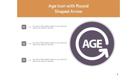 Age Symbol Plus Sign Pointing Arrow Ppt PowerPoint Presentation Complete Deck