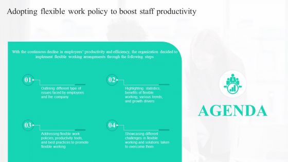 Agenda Adopting Flexible Work Policy To Boost Staff Introduction PDF Agenda Adopting Flexible Work Policy To Boost Staff Introduction PDF