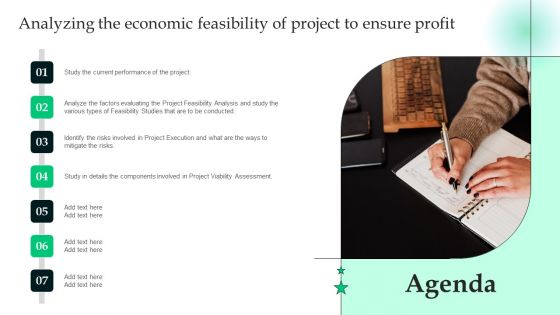 Agenda Analyzing The Economic Feasibility Of Project To Ensure Profit Sample PDF