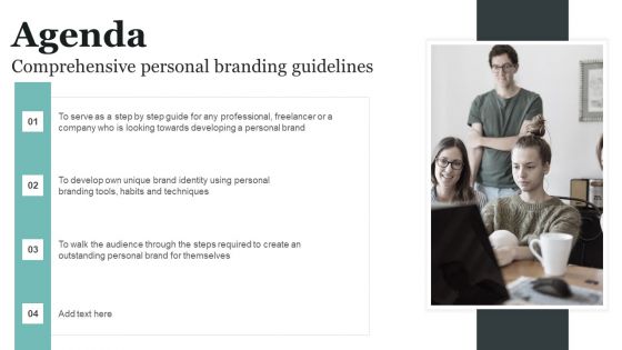 Agenda Comprehensive Personal Branding Guidelines Mockup PDF