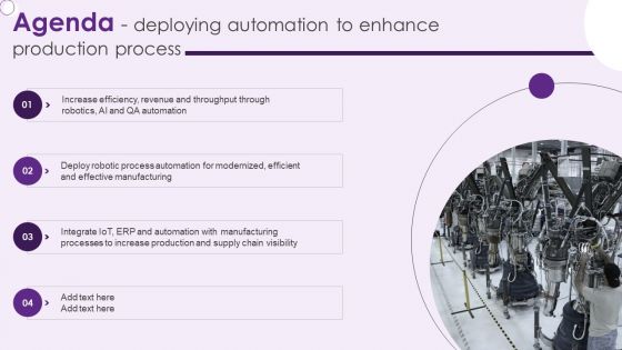 Agenda Deploying Automation To Enhance Production Process Download PDF