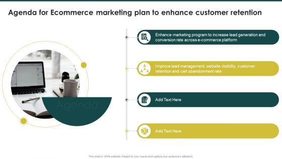 Agenda Ecommerce Marketing Plan To Enhance Customer Retention Designs PDF
