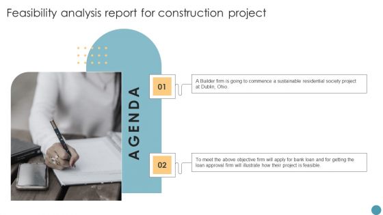 Agenda Feasibility Analysis Report For Construction Project Designs PDF