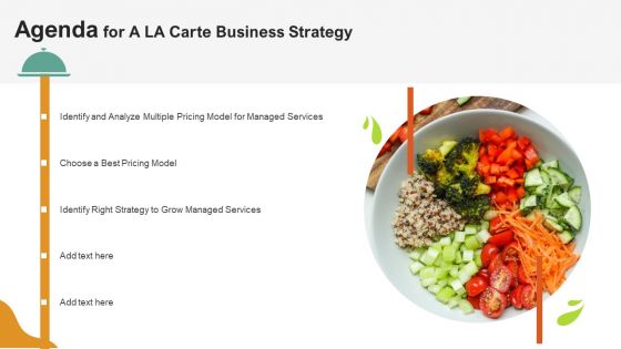 Agenda For A LA Carte Business Strategy Clipart PDF