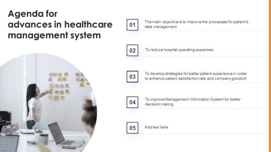 Agenda For Advances In Healthcare Management System Guidelines PDF Agenda For Advances In Healthcare Management System Guidelines PDF