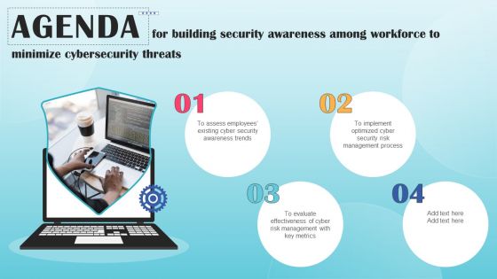 Agenda For Building Security Awareness Among Workforce To Minimize Cybersecurity Threats Template PDF