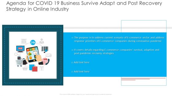 Agenda For COVID 19 Business Survive Adapt And Post Recovery Strategy In Online Industry Microsoft PDF Agenda For COVID 19 Business Survive Adapt And Post Recovery Strategy In Online Industry Microsoft PDF