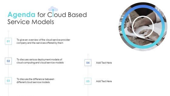 Agenda For Cloud Based Service Models Designs PDF