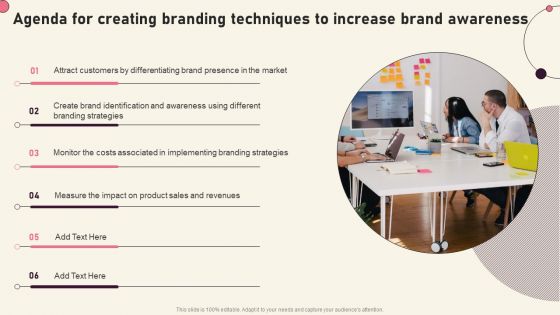 Agenda For Creating Branding Techniques To Increase Brand Awareness Rules PDF Agenda For Creating Branding Techniques To Increase Brand Awareness Rules PDF