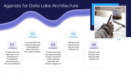 Agenda For Data Lake Architecture Mockup PDF