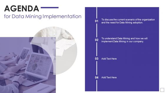 Agenda For Data Mining Implementation Ideas PDF Agenda For Data Mining Implementation Ideas PDF