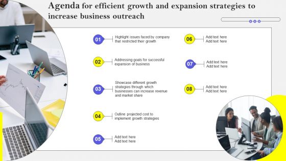 Agenda For Efficient Growth And Expansion Strategies To Increase Business Outreach Infographics PDF