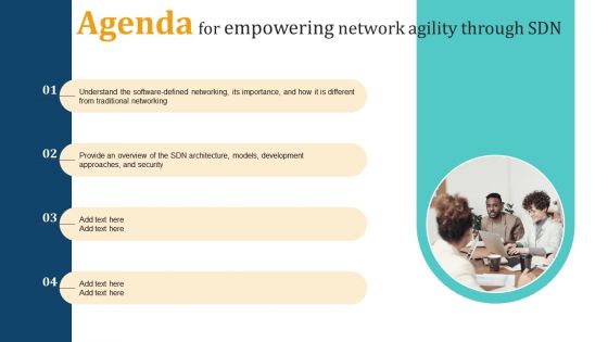 Agenda For Empowering Network Agility Through SDN Introduction PDF