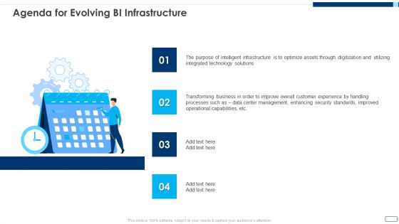 Agenda For Evolving BI Infrastructure Professional PDF