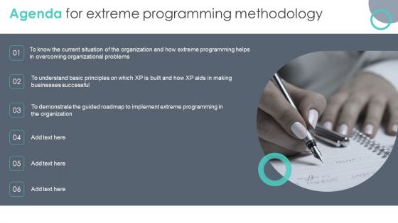 Agenda For Extreme Programming Methodology Structure PDF