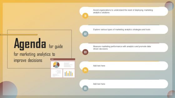 Agenda For Guide For Marketing Analytics To Improve Decisions Rules PDF Agenda For Guide For Marketing Analytics To Improve Decisions Rules PDF