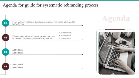 Agenda For Guide For Systematic Rebranding Process Brochure PDF Agenda For Guide For Systematic Rebranding Process Brochure PDF