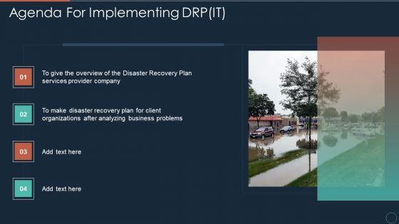 Agenda For Implementing DRP IT Ppt PowerPoint Presentation Professional Design Ideas PDF Agenda For Implementing DRP IT Ppt PowerPoint Presentation Professional Design Ideas PDF