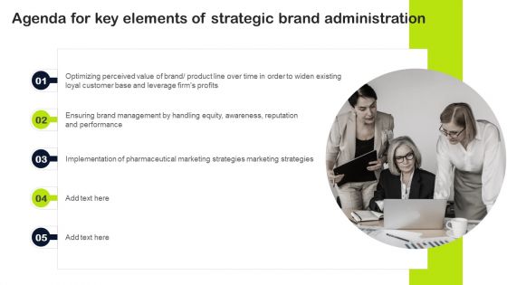 Agenda For Key Elements Of Strategic Brand Administration Mockup PDF Agenda For Key Elements Of Strategic Brand Administration Mockup PDF