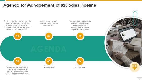 Agenda For Management Of B2b Sales Pipeline Guidelines PDF Agenda For Management Of B2b Sales Pipeline Guidelines PDF