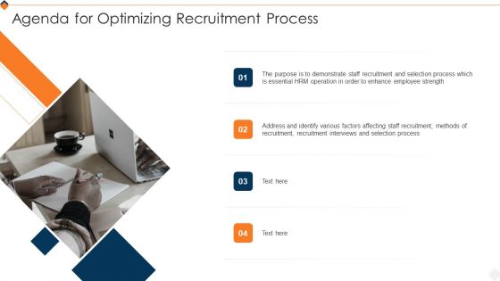 Agenda For Optimizing Recruitment Process Mockup PDF