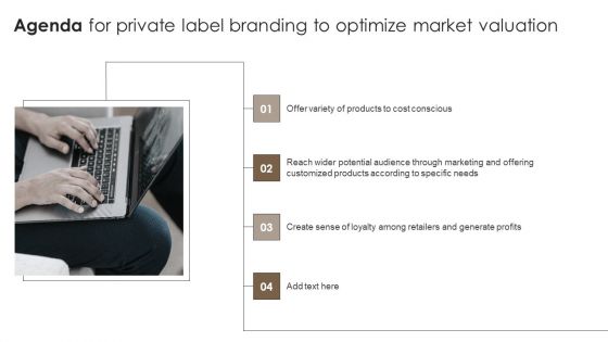 Agenda For Private Label Branding To Optimize Market Valuation Structure PDF