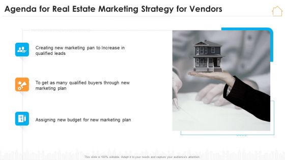 Agenda For Real Estate Marketing Strategy For Vendors Ppt Design Templates PDF Agenda For Real Estate Marketing Strategy For Vendors Ppt Design Templates PDF