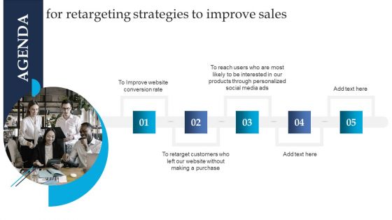 Agenda For Retargeting Strategies To Improve Sales Ppt Pictures Guidelines PDF Agenda For Retargeting Strategies To Improve Sales Ppt Pictures Guidelines PDF