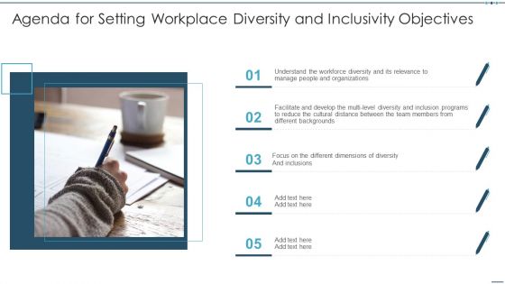 Agenda For Setting Workplace Diversity And Inclusivity Objectives Sample PDF Agenda For Setting Workplace Diversity And Inclusivity Objectives Sample PDF