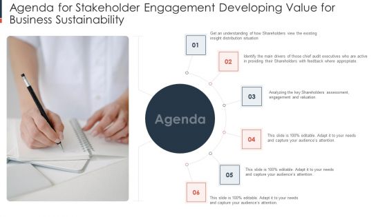 Agenda For Stakeholder Engagement Developing Value For Business Sustainability Introduction PDF