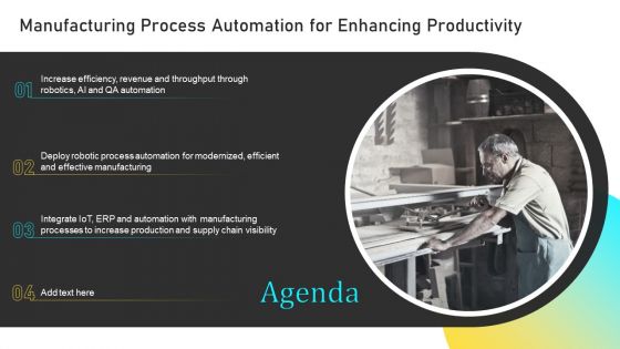 Agenda Manufacturing Process Automation For Enhancing Productivity Structure PDF Agenda Manufacturing Process Automation For Enhancing Productivity Structure PDF