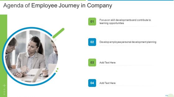 Agenda Of Employee Journey In Company Clipart PDF