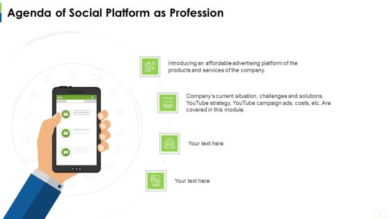 Agenda Of Social Platform As Profession Ppt Inspiration Examples PDF Agenda Of Social Platform As Profession Ppt Inspiration Examples PDF