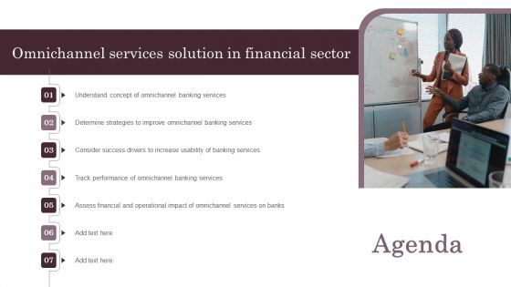 Agenda Omnichannel Services Solution In Financial Sector Portrait PDF Agenda Omnichannel Services Solution In Financial Sector Portrait PDF
