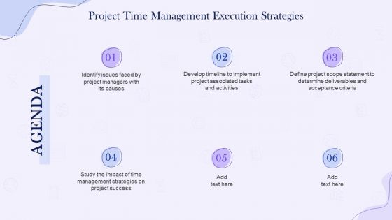 Agenda Project Time Management Execution Strategies Information PDF Agenda Project Time Management Execution Strategies Information PDF