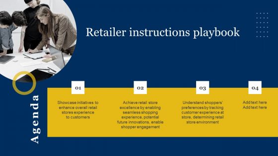 Agenda Retailer Instructions Playbook Icons PDF